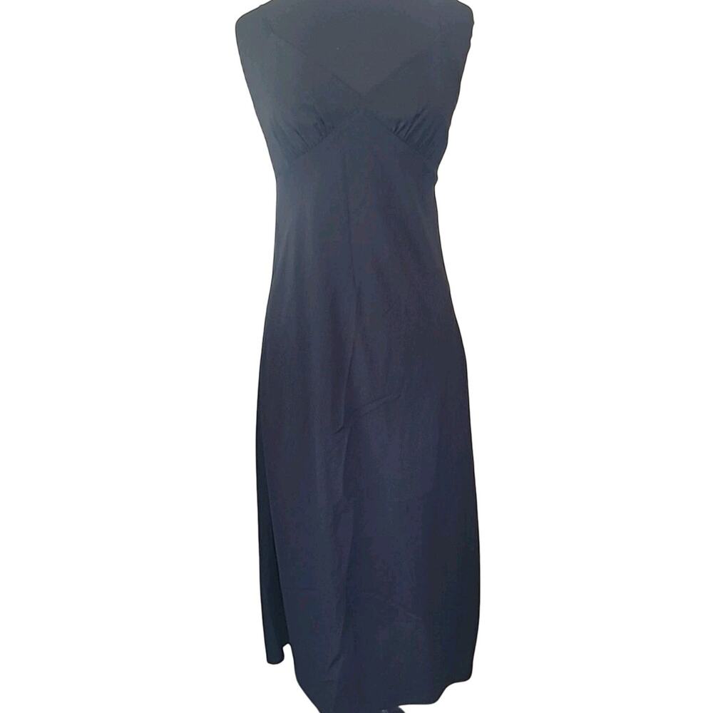 Madewell Layton Midi Slip Dress Black Size 8 90s Grunge EUC